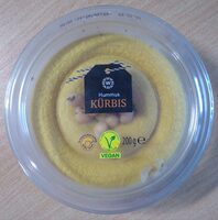 Hummus Kürbis Kürbis Kichererbsenpüree mit Kürbis und Sesam