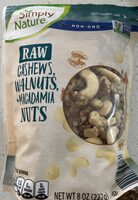 Raw Cashes, Walnuts and Macadamia Nuts