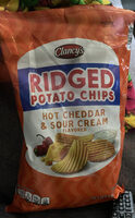 Ridged Potato Chips Hot Cheddar & Sour Cream Flavored