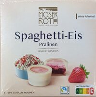 Pralinen Typ Spaghetti-Eis