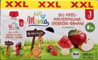 Bio-Fruchtpüree XXL - Apfel-Wassermelone-Erdbeere-Banane