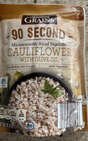 Microwavable Riced Vegetable Cauliflower with Olive Oil