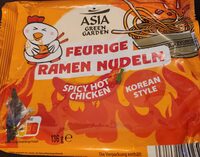 Feurige Ramen Nudeln Spicy Hot Chicken Korean Style