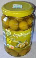 Hojiblanca-Oliven grün
