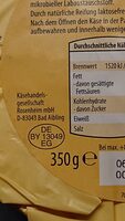 ALDI KÄSE MEINE KÄSETHEKE Bayerischer Alpenweichkäse Würzig & cremig 3.49€ 350-g-Stück 1kg = 9.97€