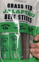 Grass fed jalapeño beef sticks