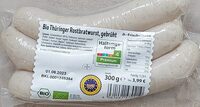 Bio thüringer Rostbratwurst, gebrüht