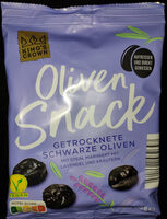 Olivensnack - Getrocknete schwarze Oliven