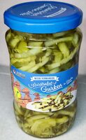 Wurstsalat-Gurken in Streifen