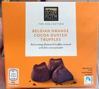 Belgian orange cocoa dusted truffles