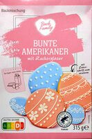 Bunte Amerikaner mit Zuckerglasur