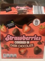 Strawberries covered in dark chocolate