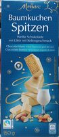 Baumkuchenspitzen weiße Schokolade mit Likör mit Kokosgeschmack