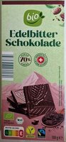 Edelbitter Schokolade, 70 % Kakao