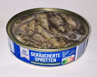 Geräucherte Sprotten in Rapsöl mit Thymian-Zitronengeschmack