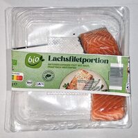 Bio-Lachsfiletportion mit Haut