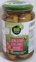 Grüne Oliven gefüllt mit Paprika