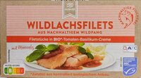Wildlachsfilets in Tomaten-Basilikum-Creme