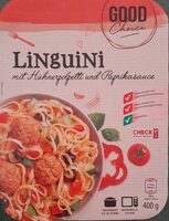 Linguini mit Hühnerpolpetti und Paprikasauce