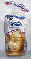 Brioche-Sandwich geschnitten