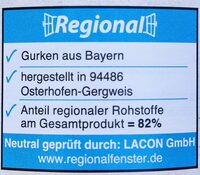 Heimische Wurstsalatgurken in Streifen