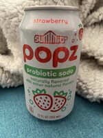 Strawberry Popz probiotic Soda