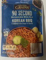 90 Second Microwavable White Rice Korean BBQ Flavored with Ginger & Garlic