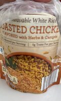 Microwavable White Rice Roasted Chicken flavored with Herbs & Carrots