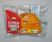 Flatbread-Sandwich - Tomate-Basilikum
