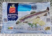 Regenbogenforellen Natur mit Gewürzsalz