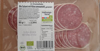 Bio Salami mit Käse ummantelt, geräuchert