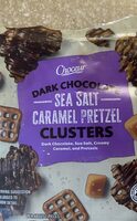 Dark Chocolate Sea Salt Caramel Pretzel Clusters