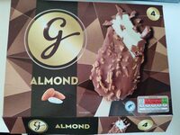 ALDI Bourbon Vanilla Flavoured Ice Cream Lollies Covered with Milk Chocolate and Chopped Almonds