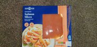 Smoked salmon slices