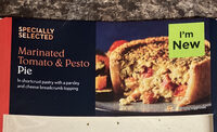 Marinated tomato and pesto pie