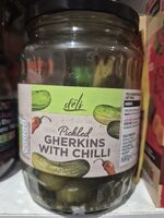 Pickled gherkins with chilli