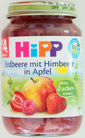 Erdbeere mit Himbeere in Apfel  ( Nach dem 4. Monat )