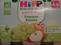 Délices de Fruits Pommes Raisins