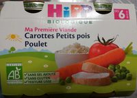 Petit Pot Carottes Petits Pois Poulet Hipp 2X190 G +