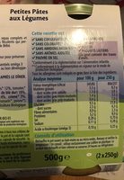 Petit Pot Petites Pates Aux Legs 2X190G Diner