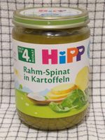 Rahm-Spinat in Kartoffeln  ( Nach dem 4. Monat )