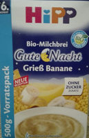 Bio-Milchbrei Grieß Banane