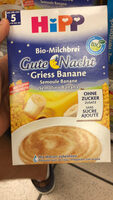 Bio-Milchbrei Gute Nacht Semoule Banane