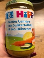 Buntes Gemüse mit Süsskartoffeln und Bio-Hühnchen