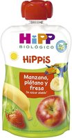 Hippis 100% frutas manzana, plátano y fresa