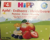 Hipp compote pomme fraise myrtille