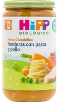 Verduras con Pasta y Pollo 12 Meses