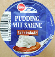 Pudding mit Sahne Schokolade