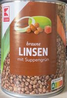 Braune Linsen mit Suppengrün