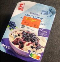 Milchreis mit Blaubeersauce